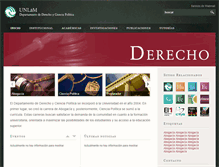 Tablet Screenshot of derecho.unlam.edu.ar