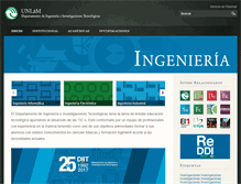 Tablet Screenshot of ingenieria.unlam.edu.ar